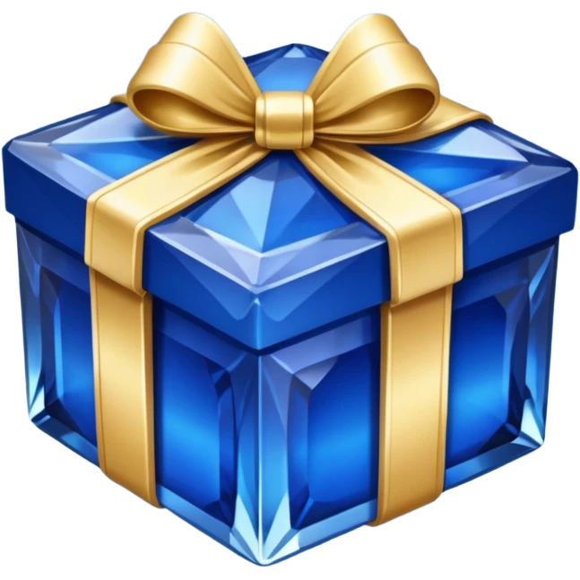 Sapphire gift box emoji