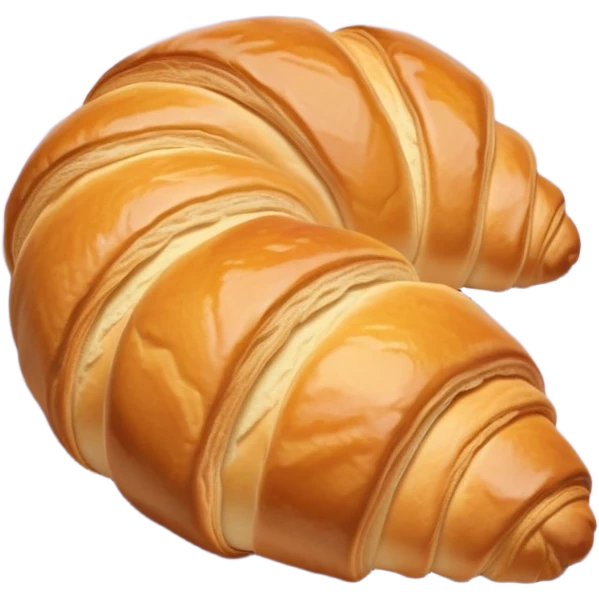 Croissant on a pale purple napkin emoji