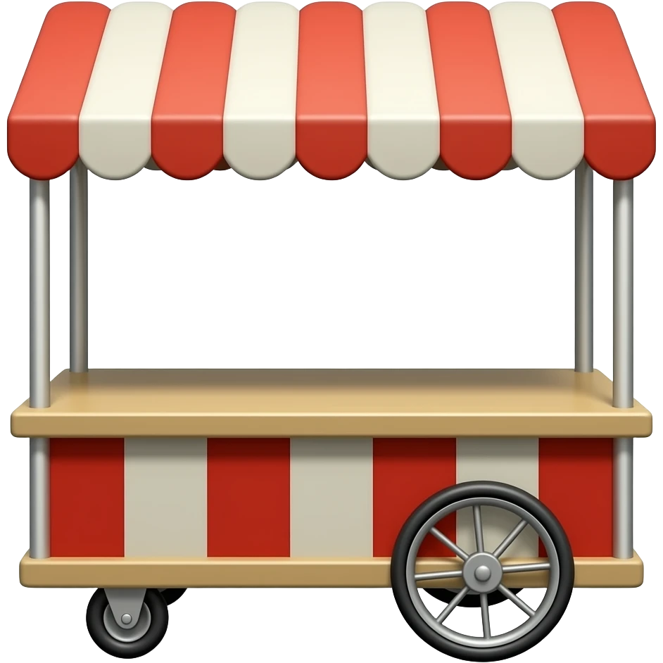 covered cart without a salesperson emoji