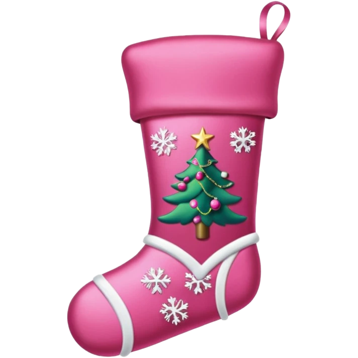 Pink cosmetic Christmas emoji