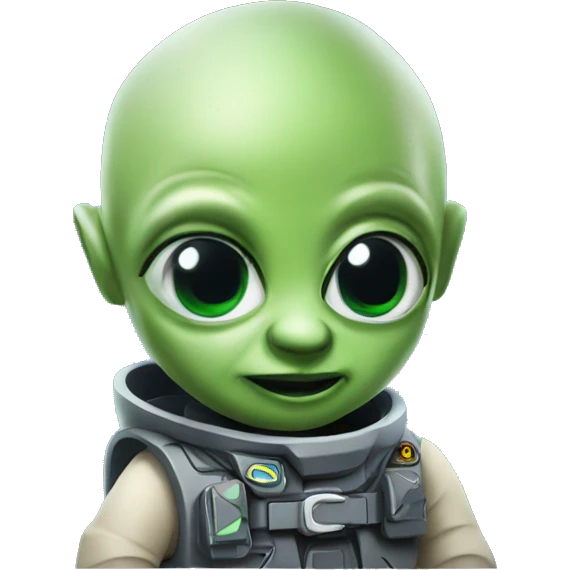 Baby alien with Lego  emoji
