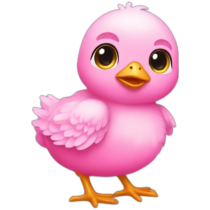 pink color baby chick emoji