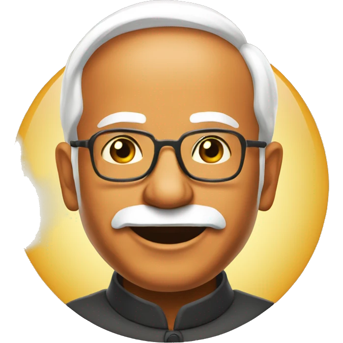 Modi ji as Emoji Circle Yello emoji emoji