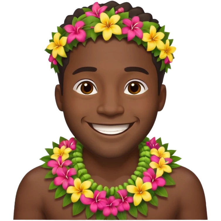 hawaian black man emoji