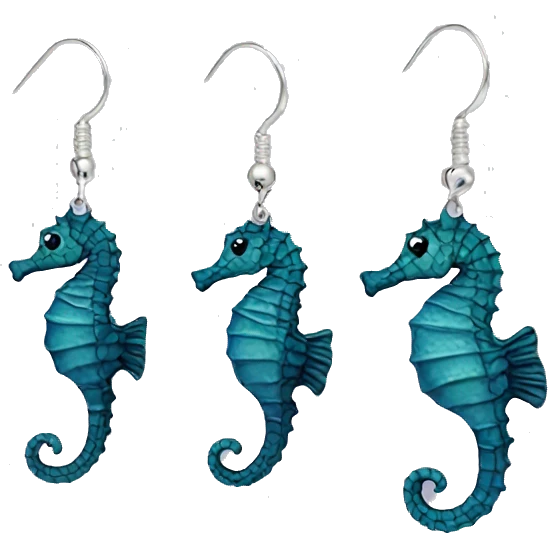 seahorse earrings  emoji