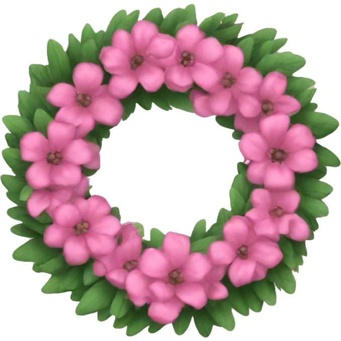 pink wreath emoji