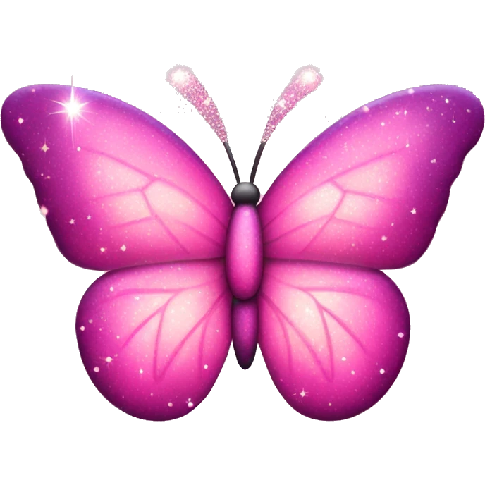 pink butterfly with sparkles emoji