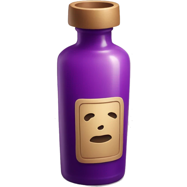 ancient style purple ink bottle  emoji