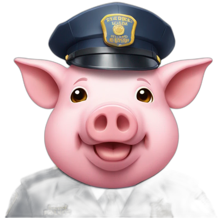 pig-wearing-police-hat-with-semi-and-donut emoji