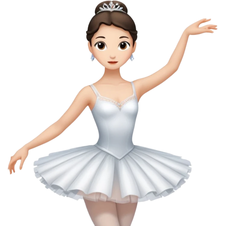 Swan lake ballet brunette  emoji
