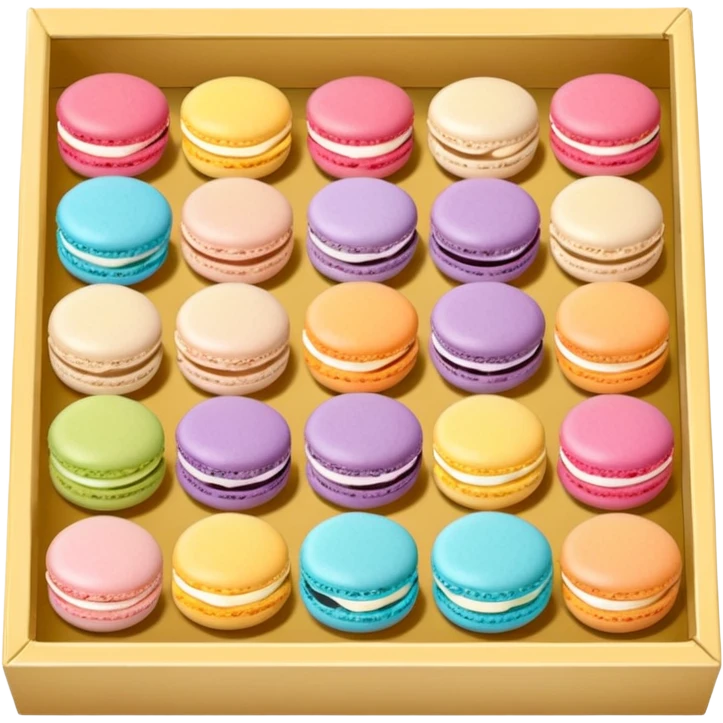 a box of single line of macaron



















 emoji