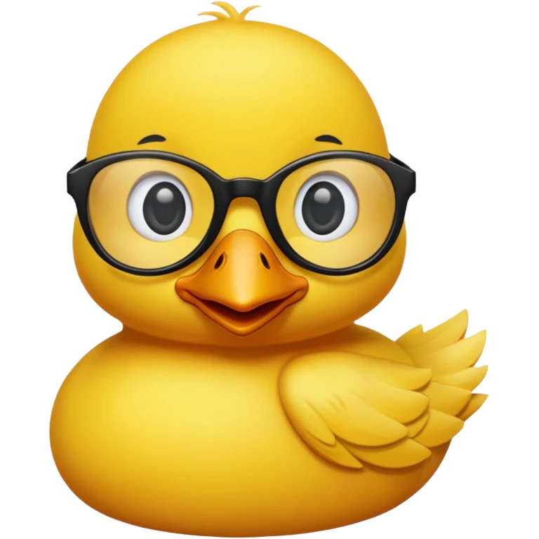 dame un pato amarillo con lentes de sol, lentes negros emoji