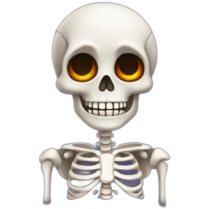 cute halloween skeleton emoji
