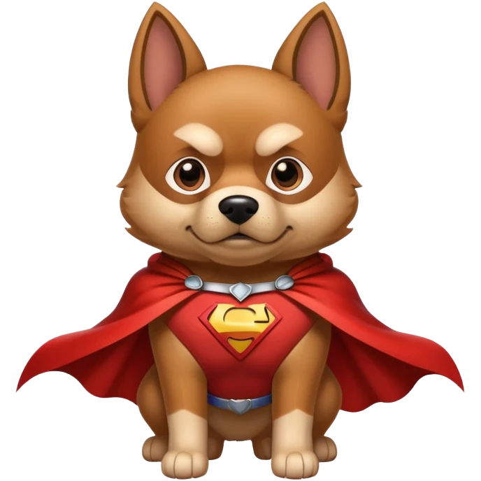 Un perro súper héroe emoji