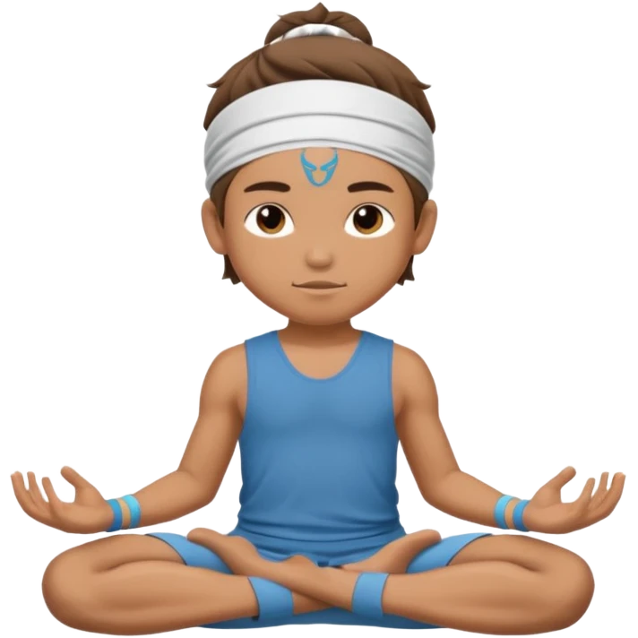 warrior boy yoga pose emoji