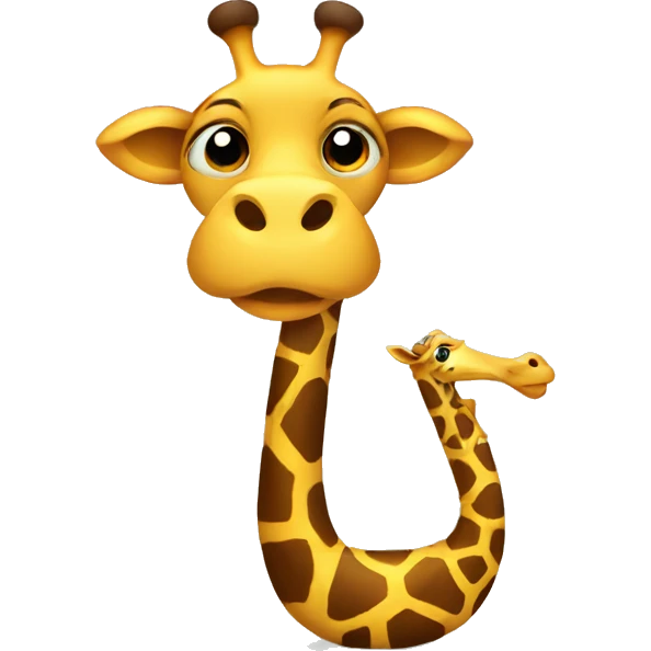 Giraffe on snake  emoji
