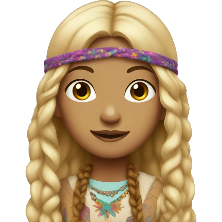 Hippie girl emoji