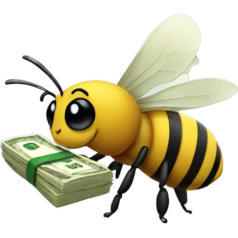 bee with money emoji