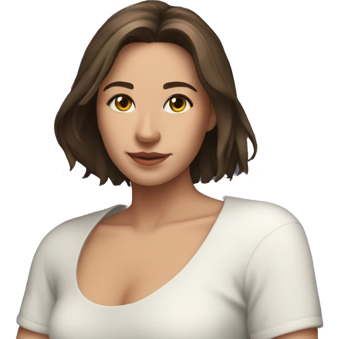 pretty girl with brown hair emoji