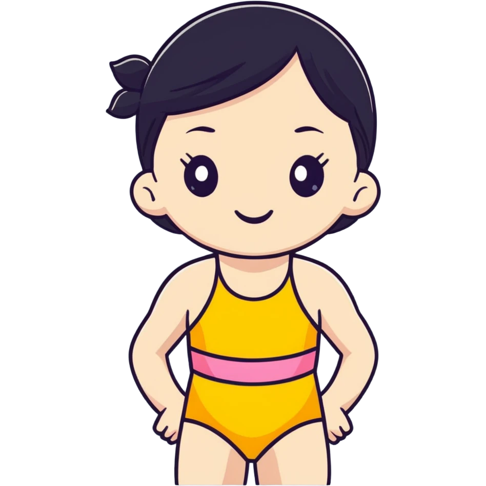 Girl wearing swimmer  emoji