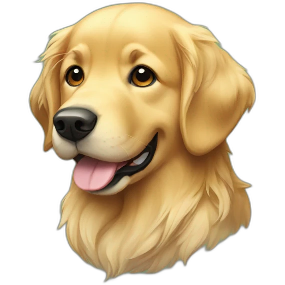 Christmas golden retriever emoji