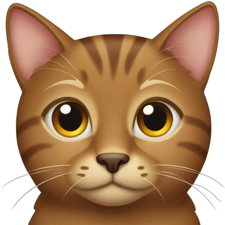 a brown cat with bangs emoji