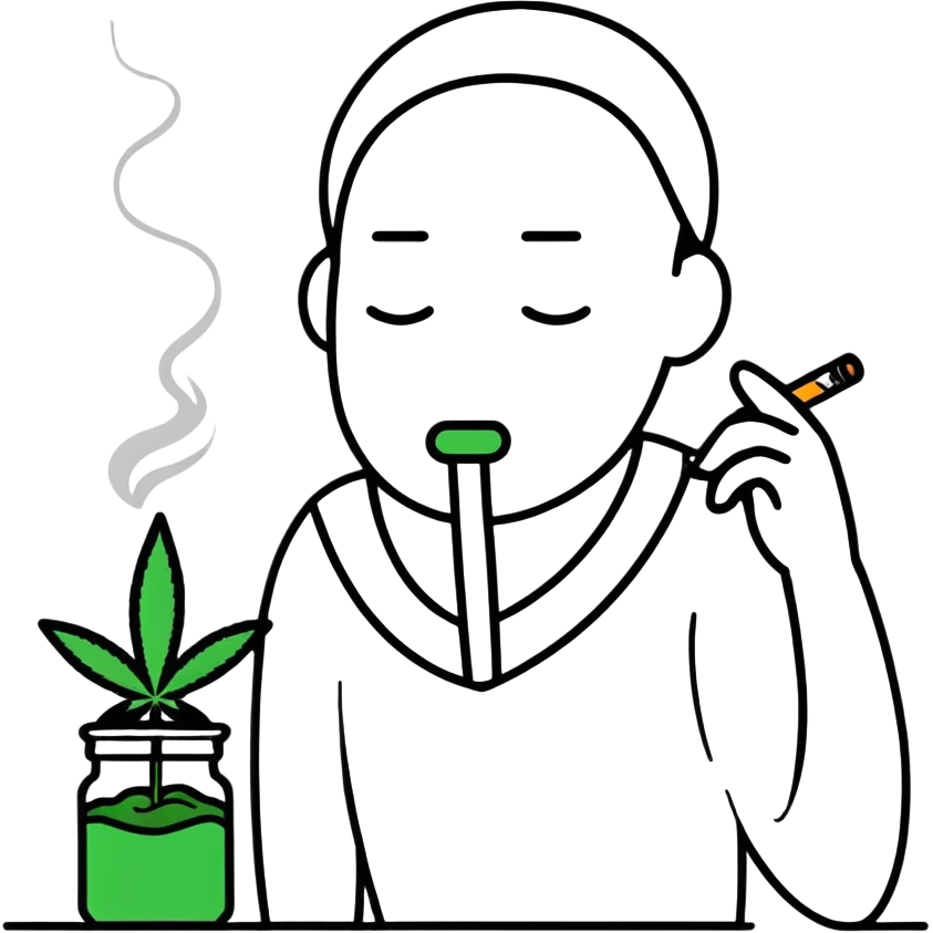 Person smoking weed emoji