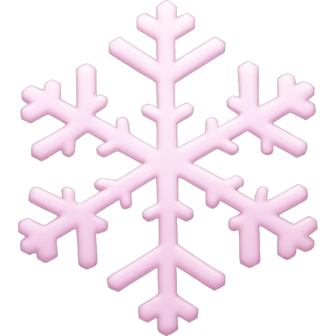 Light pink snowflake emoji
