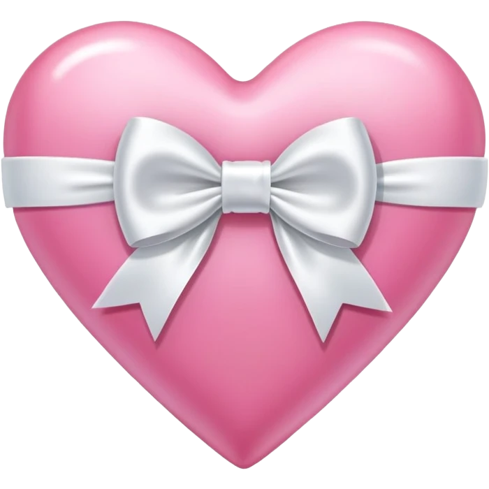 pink heart with white bow  emoji