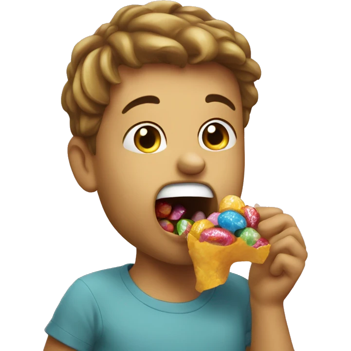 Cukrzyca eating candy emoji