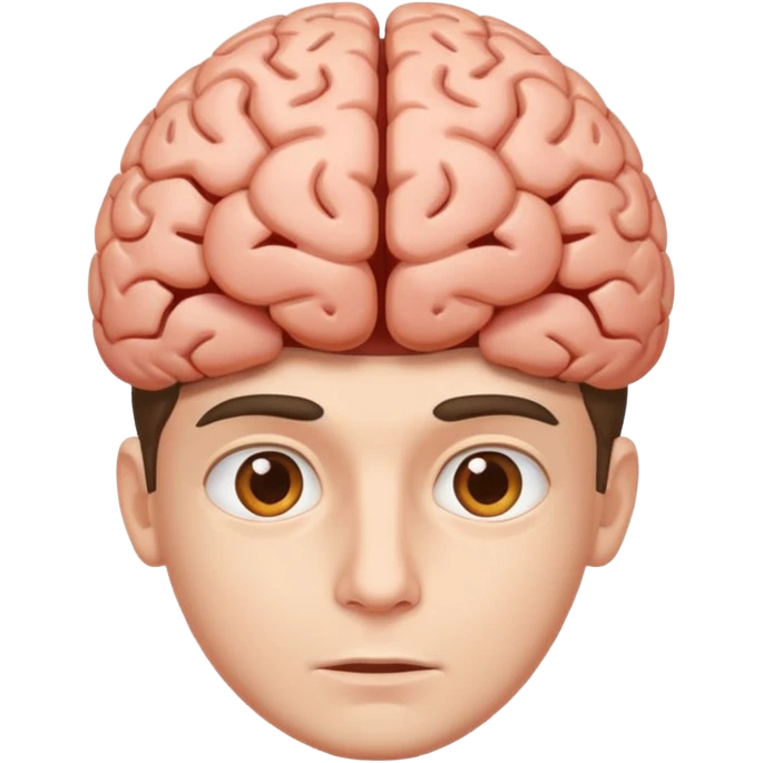 Guy with a big brain emoji