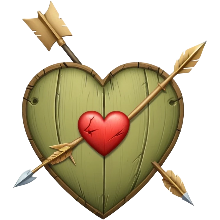 Pale olive heart with arrow emoji