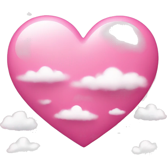 Pink heart with clouds  emoji