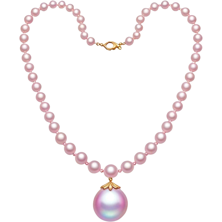 pearl pink necklace emoji