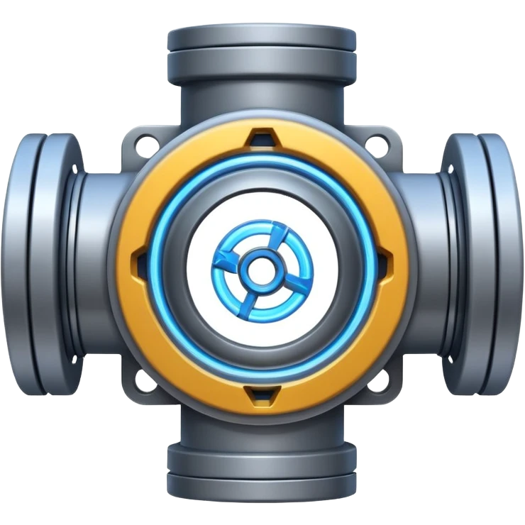 Powerful modern gray engine emoji, thick industrial metal body, rotating inner parts, glowing energy core. emoji