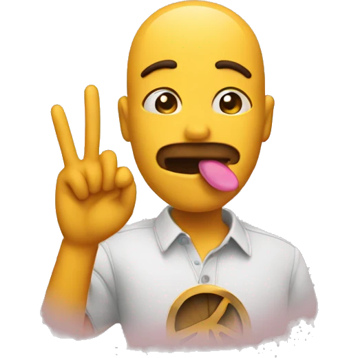blow kiss and peace sign emoji