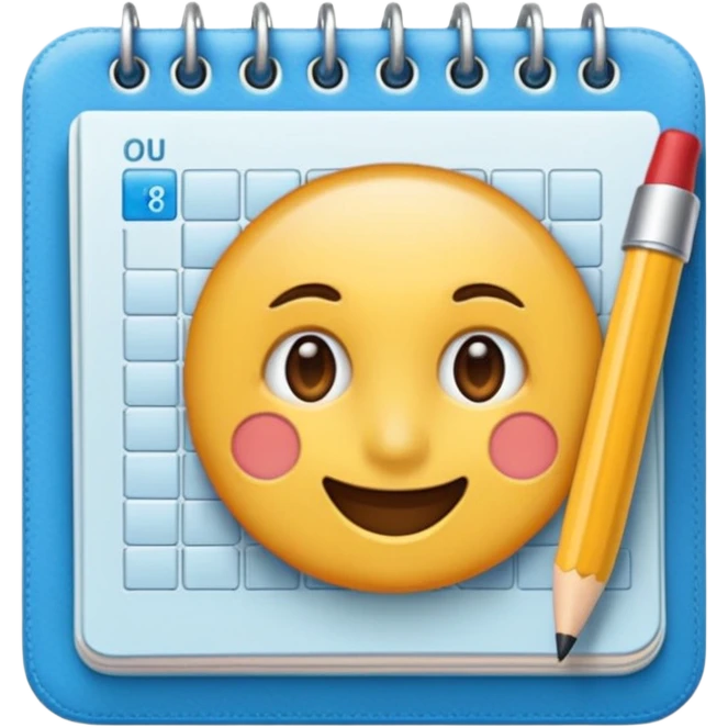 crie um emoji de uma agenda digital, tipo google calendar emoji