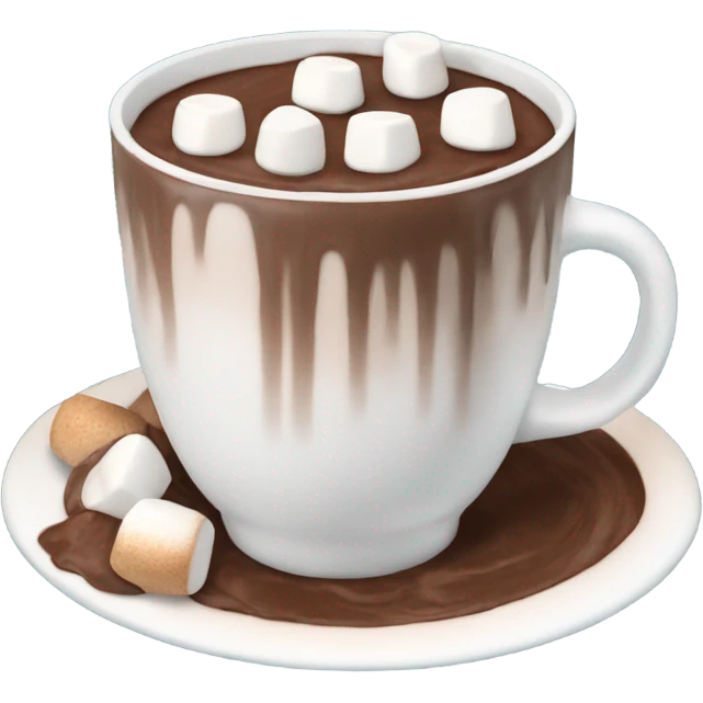 a hot chocolate with marshmallows emoji