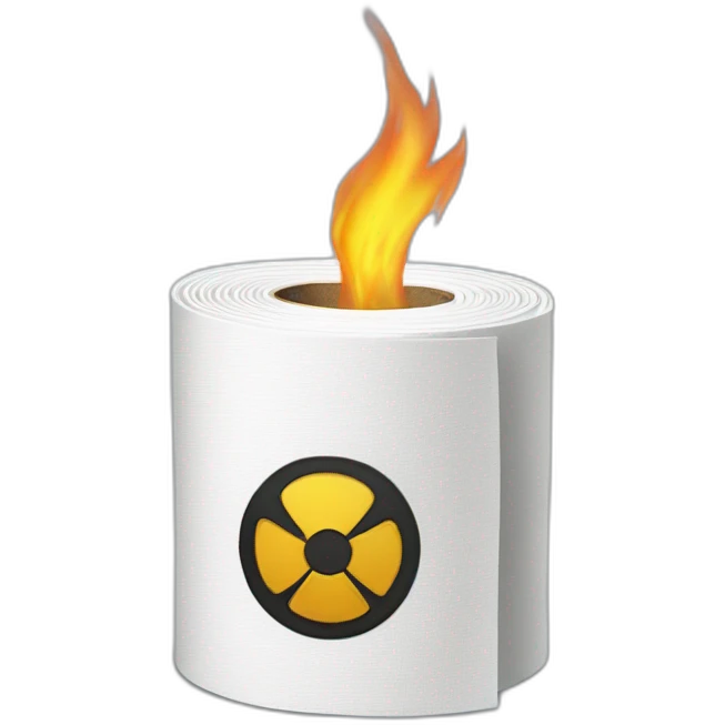 Nuclear toilet paper emoji