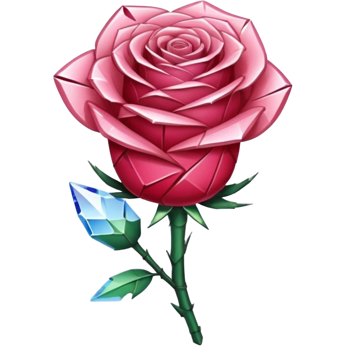 Rose made out of broken crystal  emoji