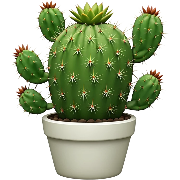 Cactus + white pot, Window Plants emoji