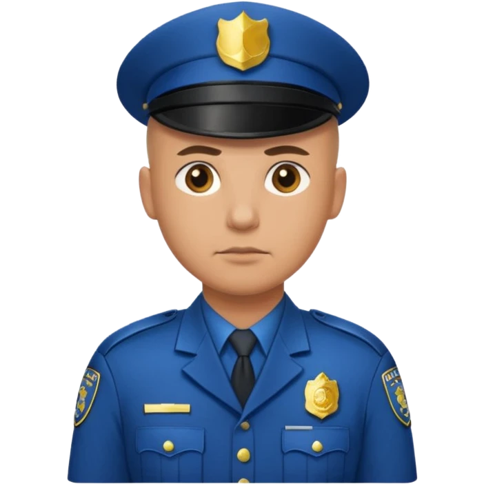 bald police emoji