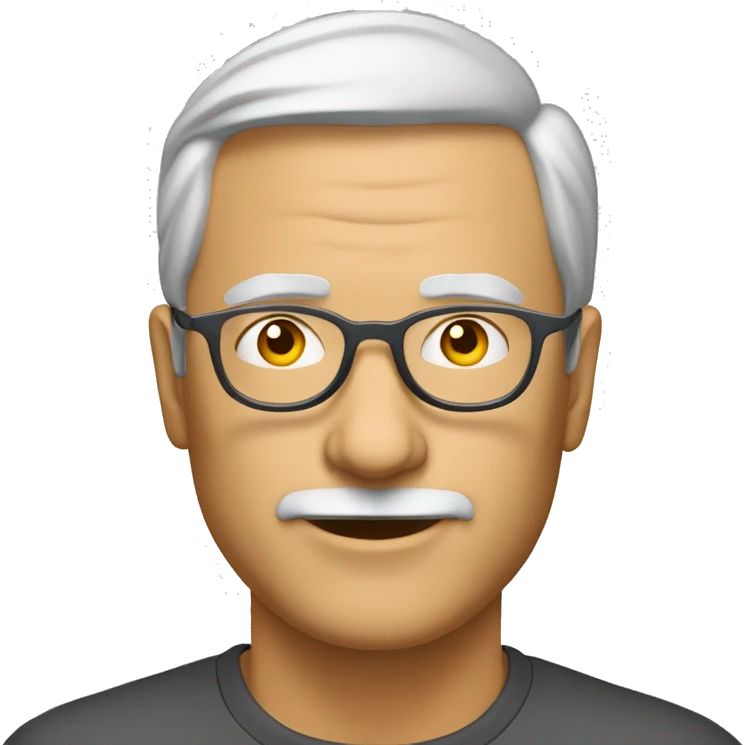 Mann, 46 Jahre, runde Brille mit Goldgestell, grau emoji