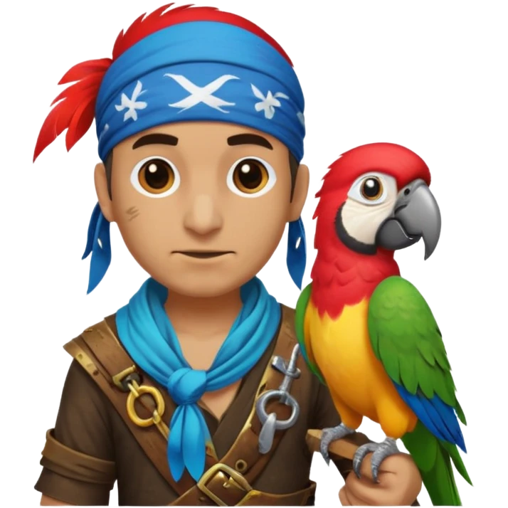 pirate and parrot emoji