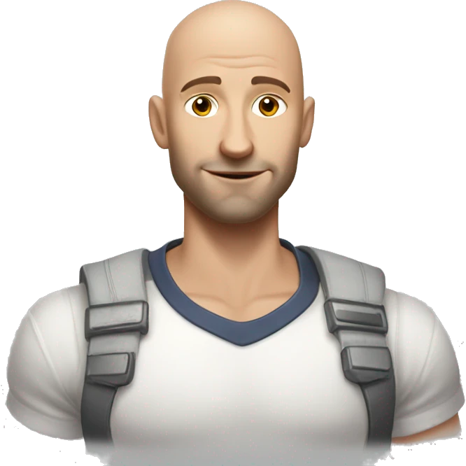 Bald romanian whos gay but looks like andrew tate and guy from avengers emoji
