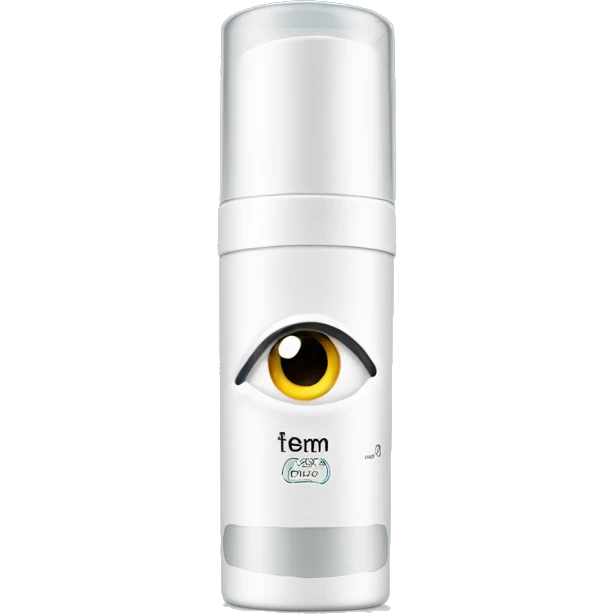 eye cream bottle with label emoji