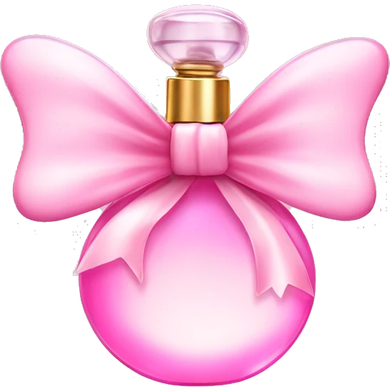 Fairy light pink perfume with bow emoji