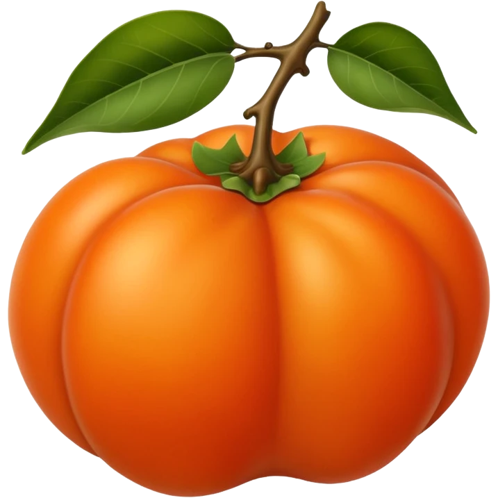 persimmon fruit simple emoji