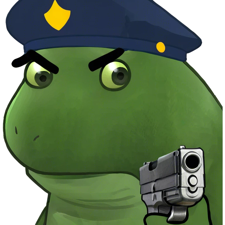 black guy with gun emoji