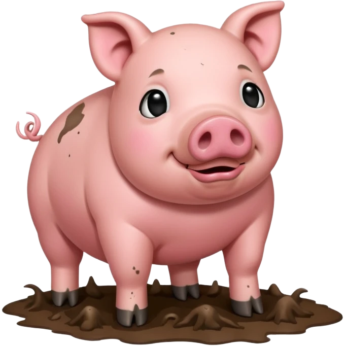High resolution of  full body A pig emoji